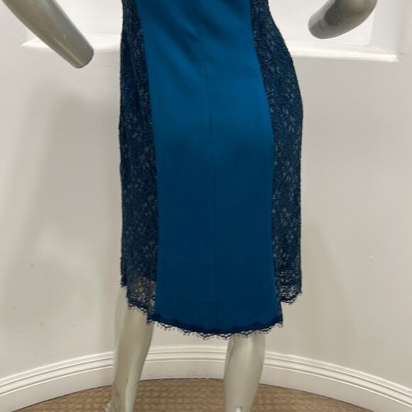 Nanette Lepore Empress Sheath Dress Lace Accent in Aegean Color Size 4 NWT - Picture 8 of 14